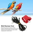 thumbnail image 4 of Bird Harness With Rope, Bird Harness Traction Rope 2 Meters Elastic Rope 360 Degrees Alloy Buckle Non Slip Rubber Handle Anti Bite Flying Training Rope, 4 of 8