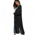 thumbnail image 2 of Women Long Sleeve Solid Color Button Down Knit Ribbed Cardigans Outwear, 2 of 4