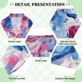 thumbnail image 5 of Women Silk Pajama Sets Causal Outings Fashion Pink and Blue Roses Rrt Pattern Home, 5 of 7