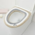 thumbnail image 1 of Funda para asiento de inodoro, cojín de punto suave | Protector de asiento de inodoro cálido y cómodo | Funda lavable e higiénica para usar en el baño durante el invierno., 1 of 4