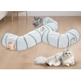 thumbnail image 4 of Cat Tunnels Tube for Indoor Cats, Collapsible Cat Tunnel with Fun Faucet Design, Interactive Pop-up Play Tube for Indoor Cats & Kittens, Foldable Hideout Channel Toy, Pet Supplies for Chinchillas E, 4 of 5