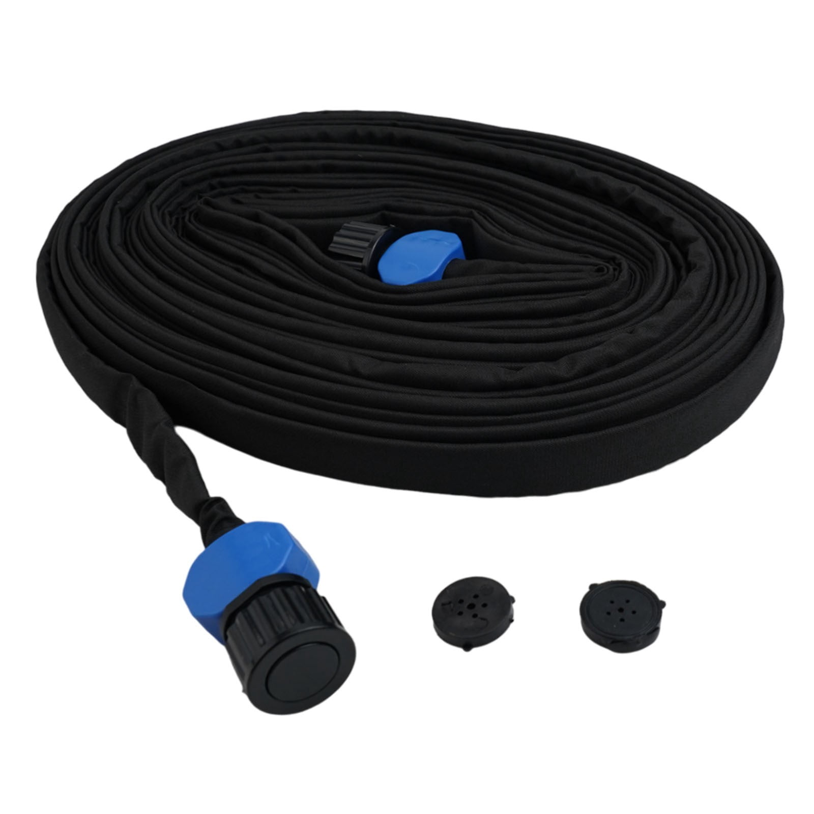PVC Seepage Pipe Flexible Flat Soaker Hose for Garden Watering, Automatic Water Seepage System, Soft and Adaptable to Various Terrains, Multiple Sizes Available (100ft), Black