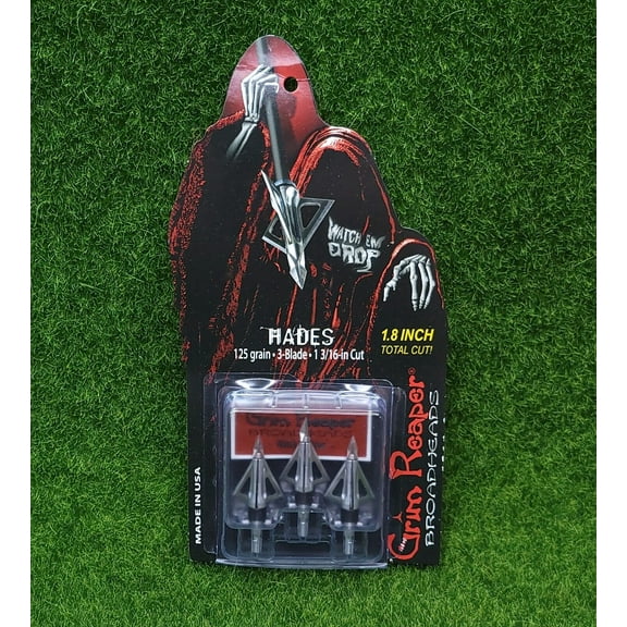 Grim Reaper Broadheads Broadheads 2213 Hades Fixed Blade Broadhead 125gr