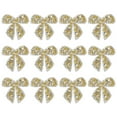thumbnail image 1 of Uxcell 12-Pack Parches de Strass en Forma de Lazo de 6cm Amarillo Apliques Adhesivos Brillantes para DIY/Ropa/Zapatos/Bolsa, 1 of 7