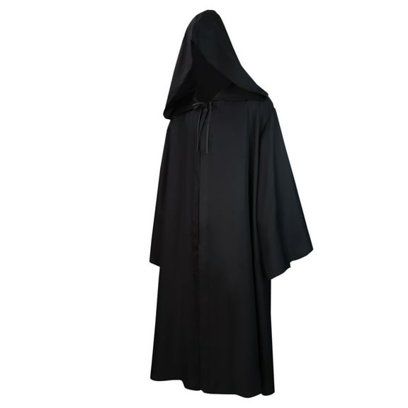 Lilgiuy Men Patchwork Hooded Casual Party Retro Gothic Long Cloak Stage Outfit for Leggings Jeans or Pants