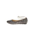 thumbnail image 2 of Victoria K Women's Retro Print With Pearl And Gold Ornament Ankle Bracelet Ballet Flats, 2 of 6