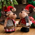 thumbnail image 4 of Wosthever Adorno de Navidad colgante de pared entretenimiento dulce regalo muñeca de Navidad multipropósito luminoso estirable espacio vacaciones Kits de decoración para fiestas Rojo Wosthever HA070441-01, 4 of 6
