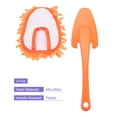 thumbnail image 3 of Uxcell Microfiber Chenille Duster Washable Cleaning Brush Dusting Tool Orange, 2 Count, 3 of 5