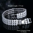 thumbnail image 6 of 3 Row Round Out Yellow Gold CZ Tennis Bracelet for Men Women Hip Hop Jewelry, 6 of 9
