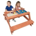 thumbnail image 4 of Svan Kids All in One Convertible Indoor/Outdoor Picnic, Sand & Water Activity Table w Removable Top (43 X 35 X 19 in) - Made of 100% Wood for Safe & Fun Sandbox Play- Playbox for Boys and Girls, Gift, 4 of 5