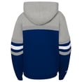 thumbnail image 3 of Youth Mitchell & Ness Heather Gray/Navy New York Yankees Cooperstown Collection Head Coach Pullover Hoodie, 3 of 3
