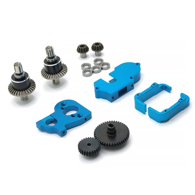 Kit de Engranajes Tholdsy Montaje Diferenciales Coche RC 1:14 Azul