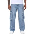 thumbnail image 3 of GrmtClth Men's Baggy Jeans Elastic Waist Jean Pants with Drawstring Relaxed Fit for Casual Daily Wear Cargo Pants with Pockets M, 3 of 7
