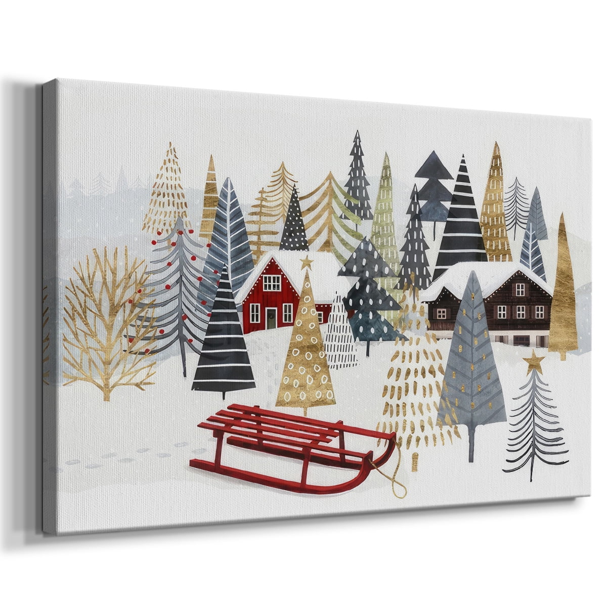 Christmas Chalet Collection A- Gallery Wrapped Canvas