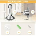 thumbnail image 3 of Door Stopper, GoXteam Magnetic Door Stops, 2 Pack Wall Floor Mounted Silver Magnetic Door Catch Door Holder, Stainless Steel Soft-Catch Doorstop, 3 of 7