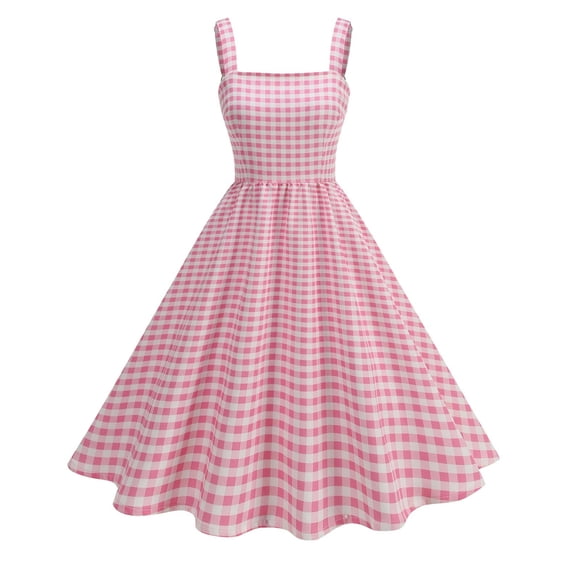 hotojiny Cocktail Dresses for Women Elegant Vintage Sleeveless Party Dress 1950s Retro Flowy A-Line Club Wedding Guest Dresses