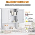 thumbnail image 4 of Mueble de baño montado en la pared COSTWAY con puertas dobles (blanco), 4 of 9