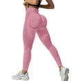 thumbnail image 2 of AKEGAMN Yoga Fitness Pants High Waist Tight Hip Stretch Running Trousers, Pink S-XL, 2 of 9