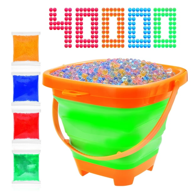 TANSAR Gel Balls Blaster Ammo Tub Splat Gun Bucket Accessories, 40,000 Pieces 78mm Gel Beads