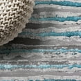 thumbnail image 4 of JONATHAN Y SILK ORCHID 8 x 10 Area Rug, Batten Stripe - Gray/Turquoise, SOR204A-8, 4 of 10