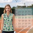 thumbnail image 7 of KEIAHUAN Green Golf Pattern V Neck Athletic Sleeveless Tops for Women Casual Half Zip Tennis Shirt with Pockets Moisture Wicking Golf Pullover for Ladies Size XL, 7 of 7