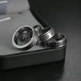 thumbnail image 4 of Fashion Titanium Steel Ring for Men and Women, Electroplated, Simple Style, Turning Design, 4 of 4