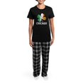 thumbnail image 4 of CafePress - Irish Chicago Women's Dark Pajamas - Women's Short Sleeve Print T-Shirt and Pants Dark Cotton Pajama Set, 4 of 7