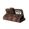 thumbnail image 3 of Dteck Zipper Wallet Case For Samsung Galaxy A53 5G,Magnetic Leather Card Slots Case Heavy Duty Rubber Kickstand Cover with Wrist & Shoulder Strap,Brown, 3 of 8