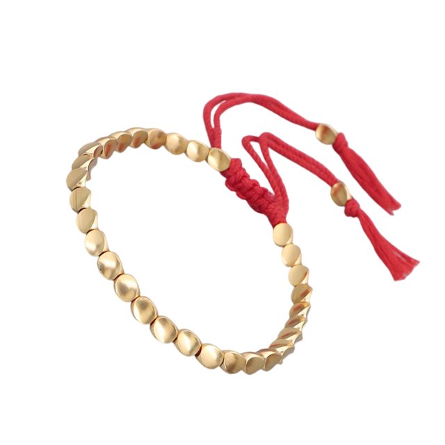 Minnieouse con cuentas Cadena de cuerda Muñequera Multiusos Pierna Cobre Dulce Regalo Amistad Ligero Atractivo Bandas de cuentas Ropa, zapatos y accesorios Miscelánea Rojo