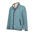thumbnail image 5 of Wutalume Women's Floral Print Stand Up Collar Pleated Cotton Long Sleeved Button Cotton Jacket, Vintage Style, Comfortable Fit, Perfect for Spring and Fall Fashion,Sky Blue XS, 5 of 5
