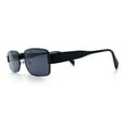 thumbnail image 6 of Mens Classy Narrow Rectangle Metal Rim Hustler Fashion Sunglasses All Black, 6 of 8