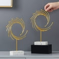 thumbnail image 3 of Abstract Gold Home Decor Whirlwind Statue Romantic Sculpture, 3 of 4