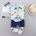 thumbnail image 3 of HCNTES Baby Boy Clothes Outfits Tops+Pants Dinosaur T-shirt Toddler Cartoon Set Kids Baby Clothes Set, 3 of 4
