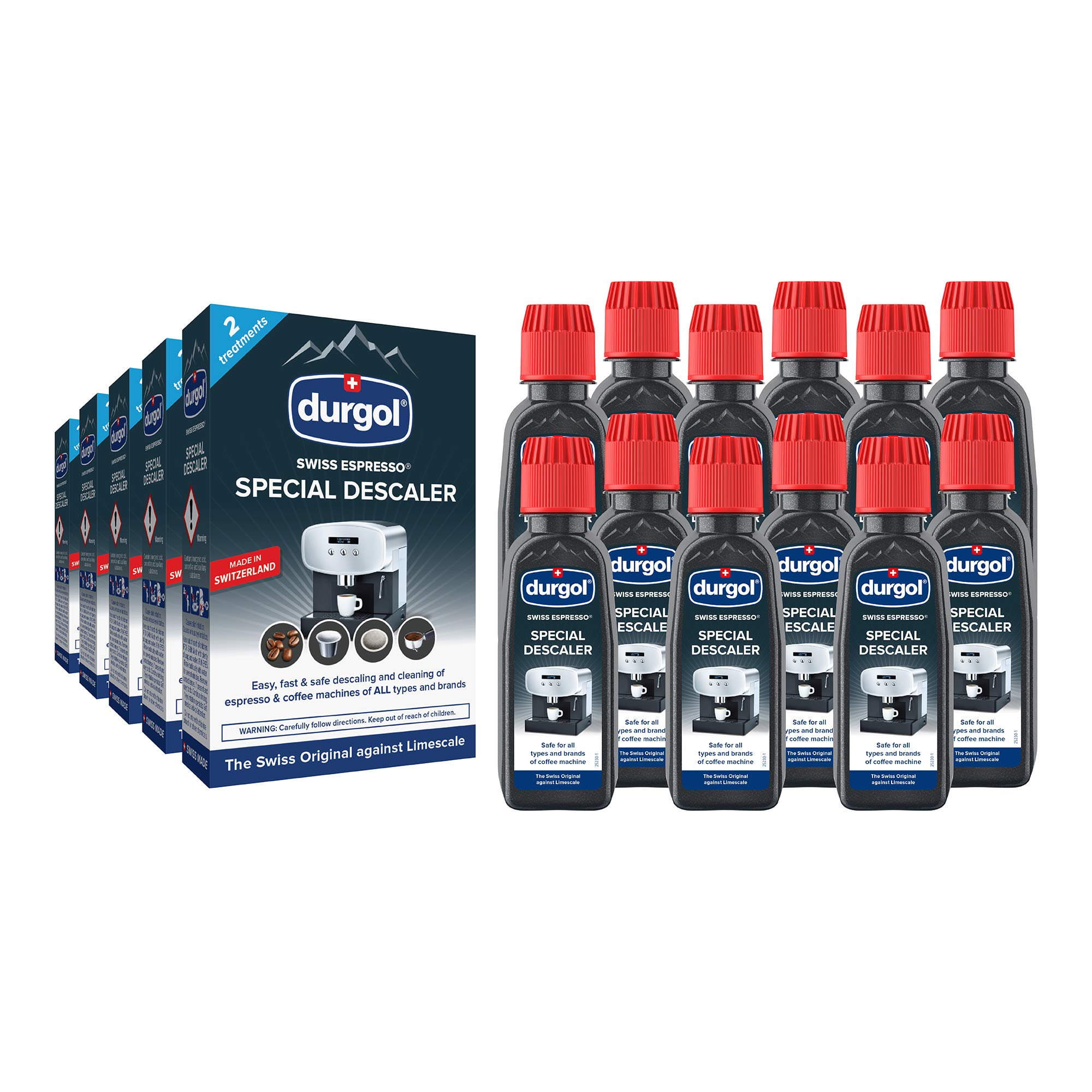Durgol Swiss Espresso, Descaler and Decalcifier for All Brands of