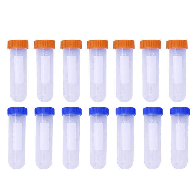 MasteelfCA 20pcs 50ML Test Tubes Transparent Test Tubes with Caps Laboratory Equipment
