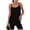 Black, variant on Spring Summer Women's Tops Strappy Sporty Adjustable Buckle Loose Casual Vacation Party Tank Top, Red XL