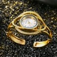 thumbnail image 5 of Women's Luxury Gold Bracelet Watch - Unique Orbit Design with Crystal Accents, Round Black Dial, Open Cuff Style Quartz Wristwatch for Formal Events, Casual Wear, and Daily Accessory, 5 of 5