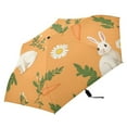 thumbnail image 4 of Compact Sun Umbrella Windproof Travel Umbrellas for Rain Strong Portable UV Protection Rabbit and Carrot, 4 of 8