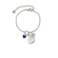 thumbnail image 2 of Delight Jewelry Acrylic 5/16" Navy Blue Heart Silvertone Discover Dream Explore Zoey Charm Bracelet, 6.5+2" Extender, 2 of 4