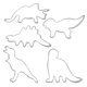 thumbnail image 5 of GAXIRE 5Ud Para Galletas Dino Acero Inoxidable Cortadores Para Cocina Transparentes, 5 of 8