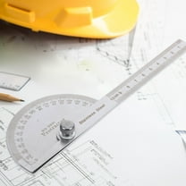 AURARMLET Universal Stainless Steel Protractor Ruler Suitable for Technical Drawing