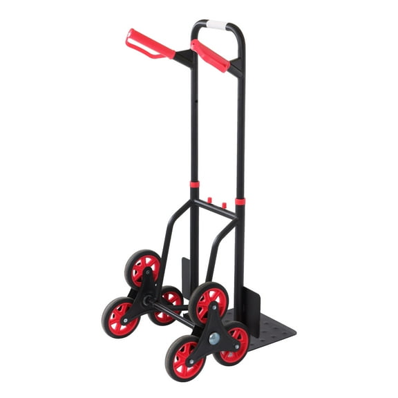 labwork Heavy Duty 440lb Stair Climbing Hand Truck Folding Dolly Cart with 6 Wheels Thickened Steel Frame and Telescoping Handle
