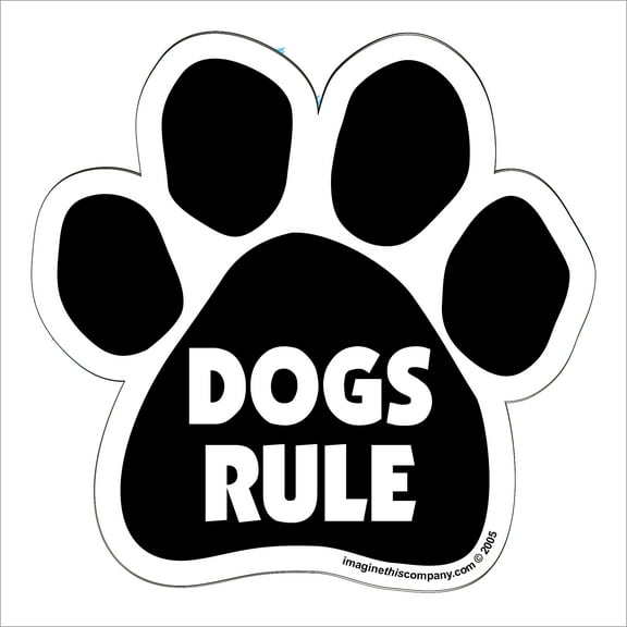 Dogs Rule Paw Magnet
