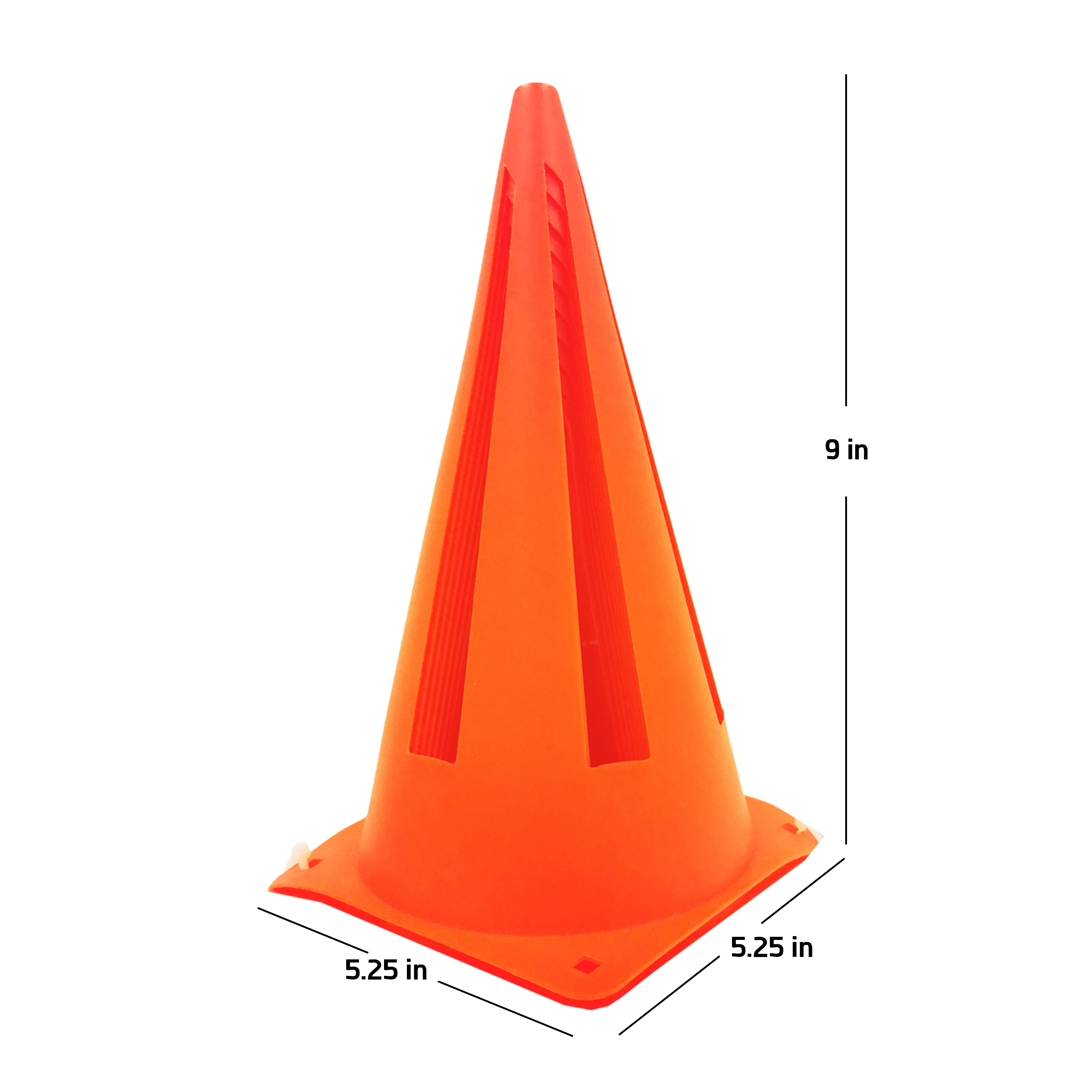 Athletic Works 9" Orange Field Training Cones 10 Pack, Durable PVC Material - image 4 of 8
