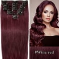 thumbnail image 3 of SEGO Clip in Hair Extensions 100% Real Remy Human Hair Full Head Straight Balayage Hair 8-24 inch, 3 of 10