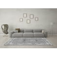 thumbnail image 3 of Ahgly Company Indoor Round Abstract Gray Modern Area Rugs, 5' Round, 3 of 4