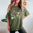 thumbnail image 4 of Njoeus Blouses for Women Dressy Casual Tshirts Shirts for Women Women's Cute Summer Tops Casual Crewneck Short Sleeve T-Shirt Floral Print Oversized Graphic Tees Loose Top T-Shirt S-Xxl Short Sleeve W, 4 of 6