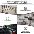 thumbnail image 6 of Uxcell 12 Pcs Pegboard Hooks,  9.8 Inch Peg Board Hooks Kit Fit 1/5" Pegboard Garage for Hanging Shelving Tool Storage Craft Organizing, Black (1.2mm Hole Dia), 6 of 7