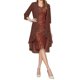 thumbnail image 3 of Sonducket Vestido Hasta La Rodilla Encaje Gasa Delicado Agradable A La Piel Transpirable Cómodo Vestir Ropa Clásica Fiesta De Navidad Prendas para la parte del cuerpo Chocolate S Sonducket AP014392-08, 3 of 6