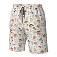 thumbnail image 6 of Uemuo Mushrooms And Butterflies Pattern Men's Swim Trunks Hawaiian Beach Bathing Suit Swimsuits Beach Quick-Dry Shorts with Pockets-Large, 6 of 9
